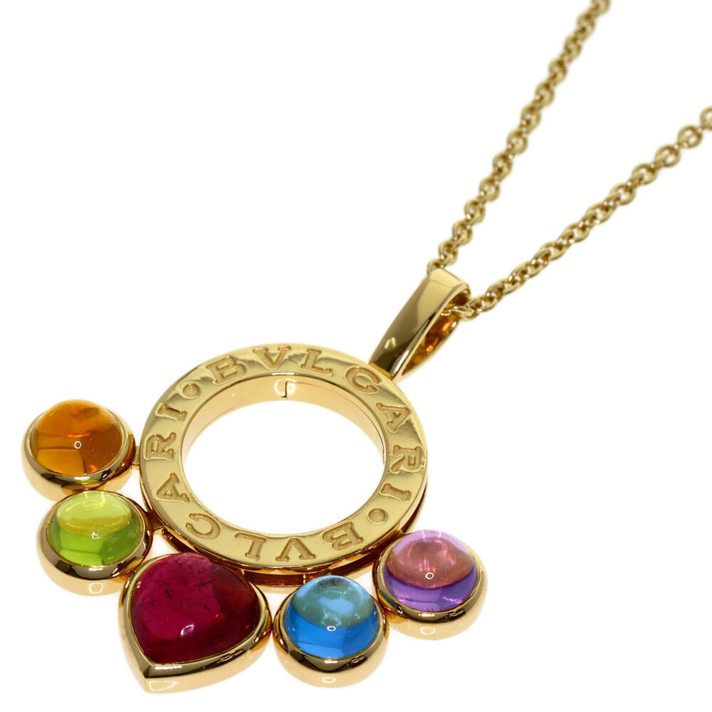 Bulgari Allegra Multi-Stone Necklace, 18K Yellow Gold, Women's, BVLGARI